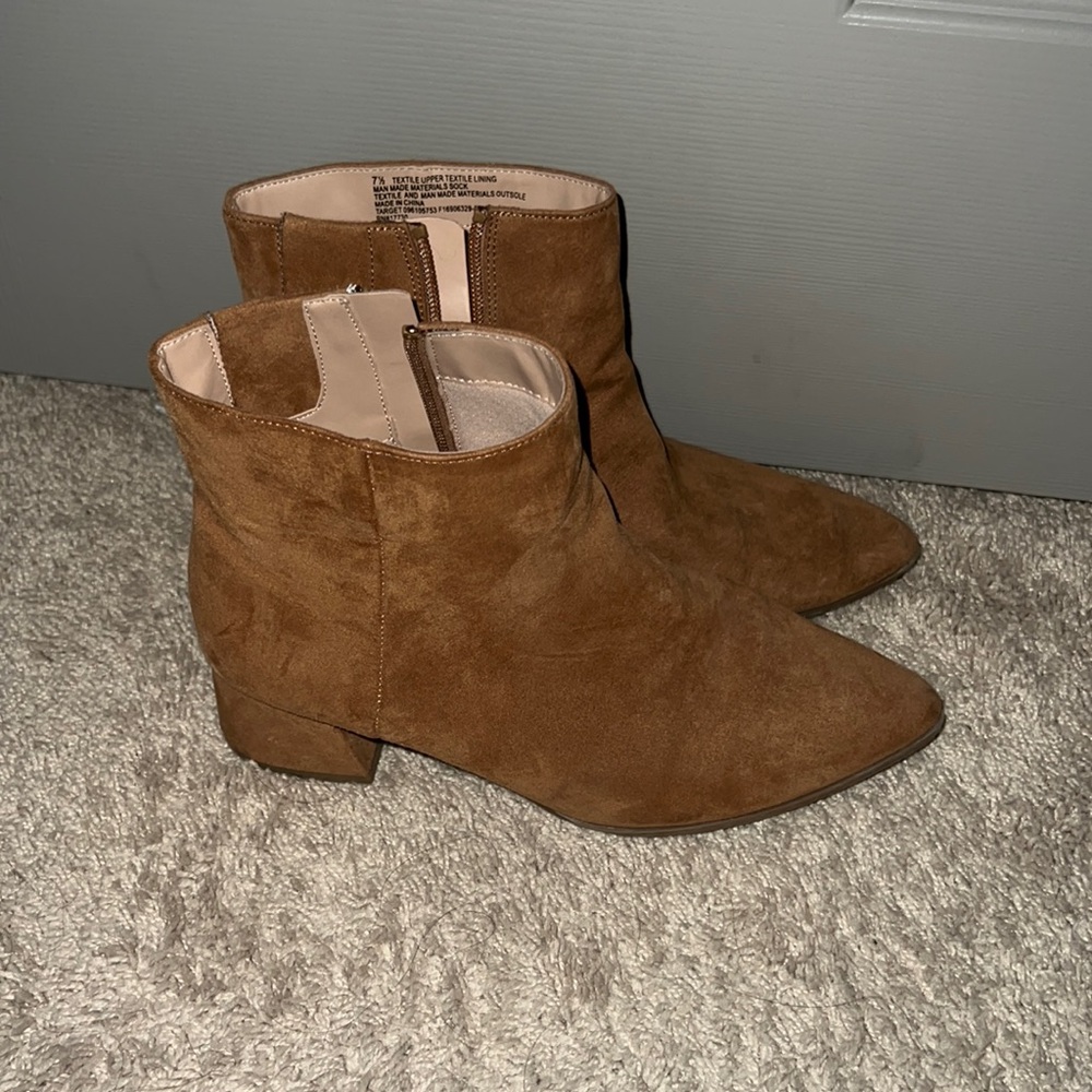 Taupe new day target 7.5 booties, worn a few times